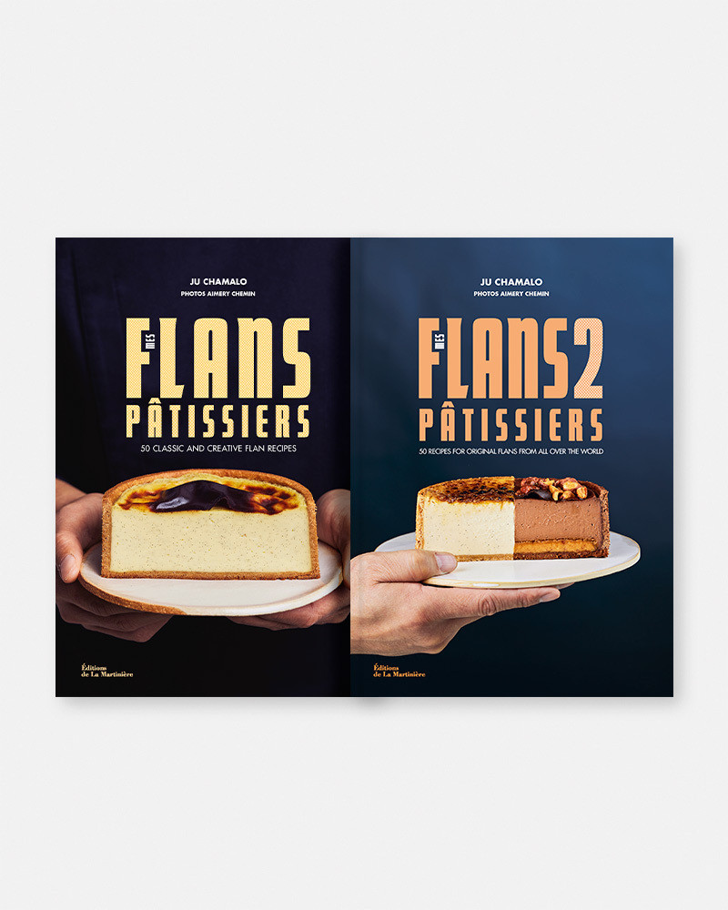 Pack - Mes Flans Pâtissiers 1, 2 de Ju Chamalo. Libro de flanes. Recetas de flanes