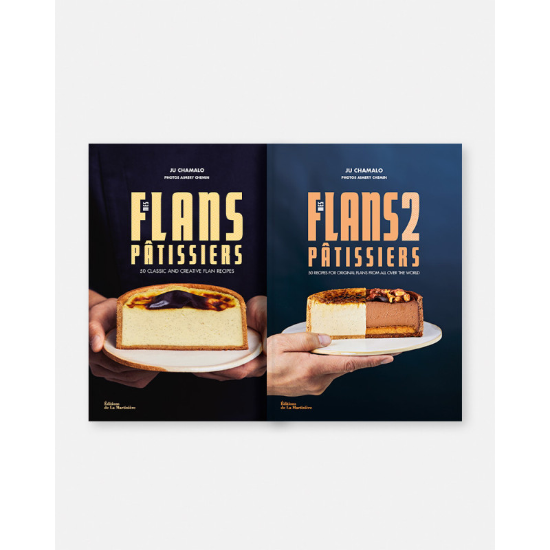 Pack - Mes Flans Pâtissiers 1, 2 de Ju Chamalo. Libro de flanes. Recetas de flanes