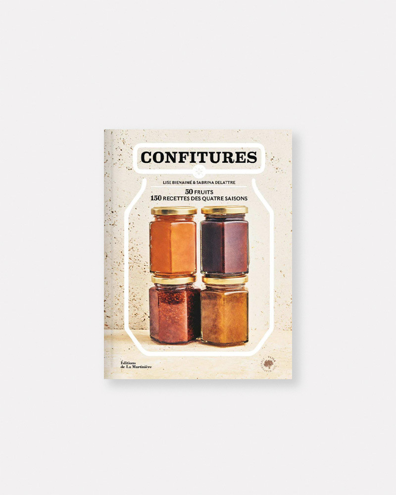 Livre Book Confitures 50 fruits, 150 recettes des quatre saisons de Lise Bienaimé, Sabrina Delattre